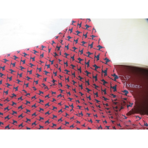 Vineyard Vines Sweater Mens 2XL Red Skier Print Broadfield Half Zip Ski Pullover - Picture 6 of 10